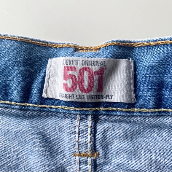 Levi Original 501 Cut Off Denim Shorts Sz 30 - Picture 5 of 11